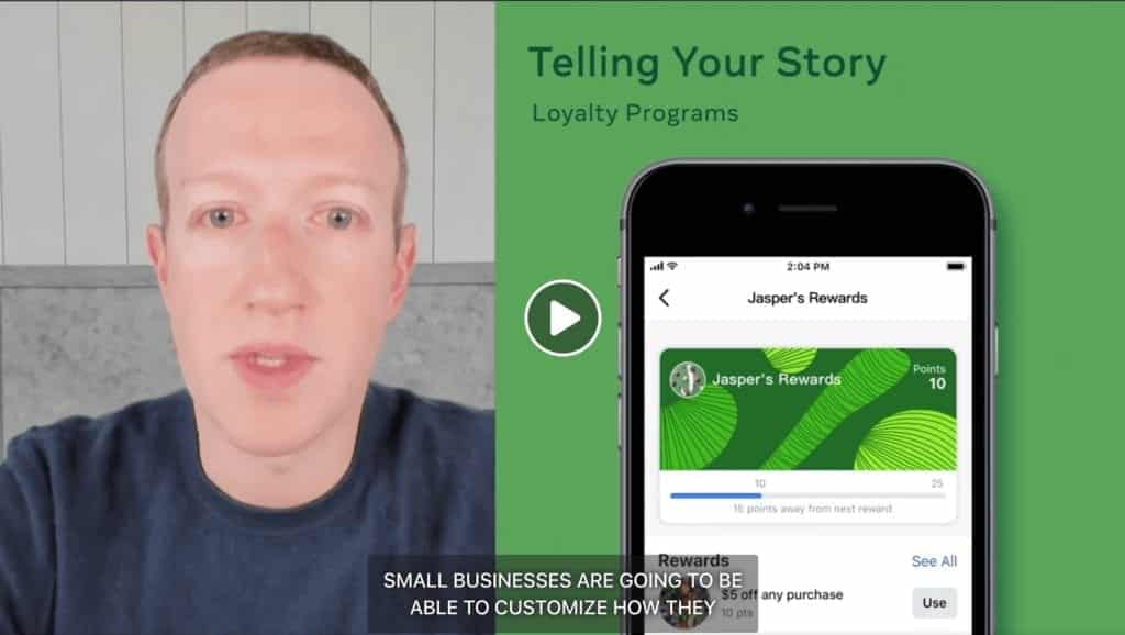 Facebook Shops will allow merchants to provide incentives for purchase, including a reward system.