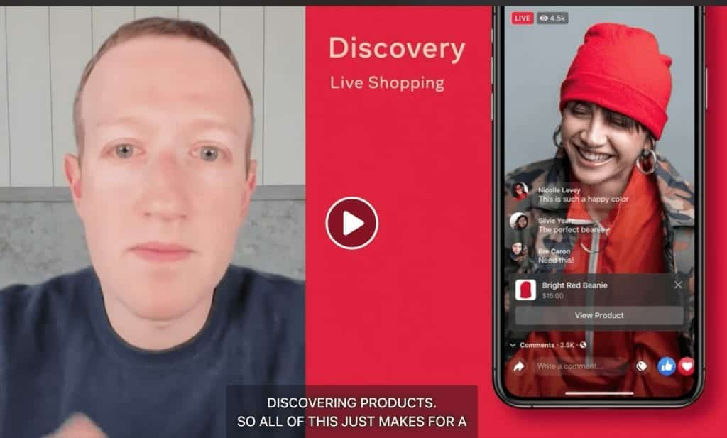 Live streamers will be able to sell products using Facebook Shops.