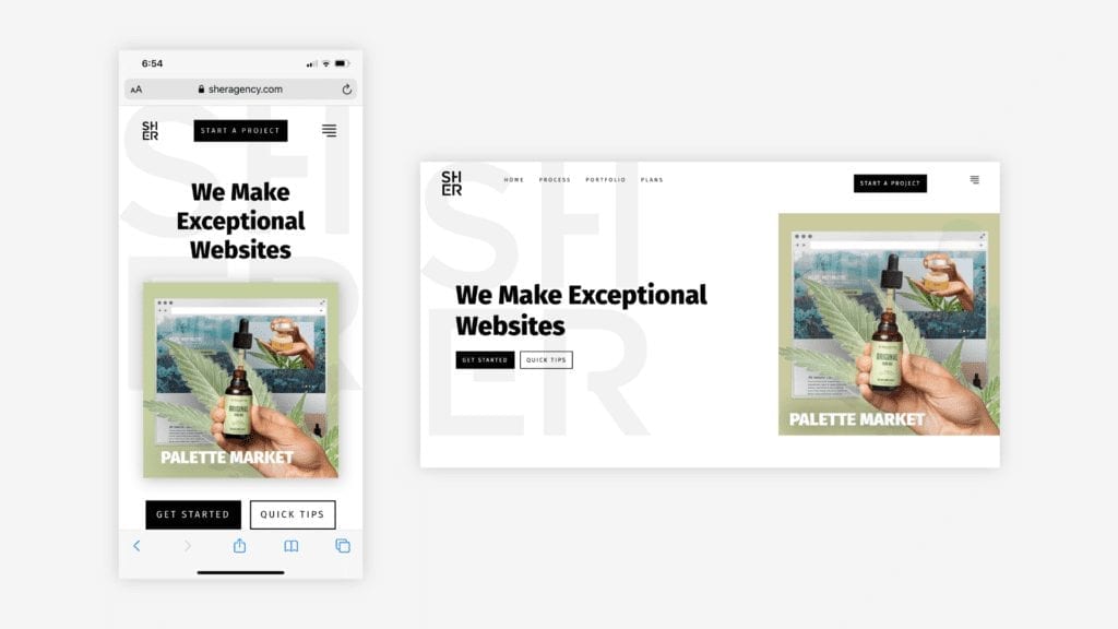 Content blocks on desktop being mapped onto mobile. Where content would normally occupy multiple columns on desktop, it is transferred into a single column layout on mobile.